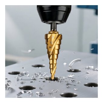  Сверло ступенчатое по металлу Deli DH-JTZ020-E2 4-20мм, HSS M2, спиральная канавка, шестигранный хвостовик 