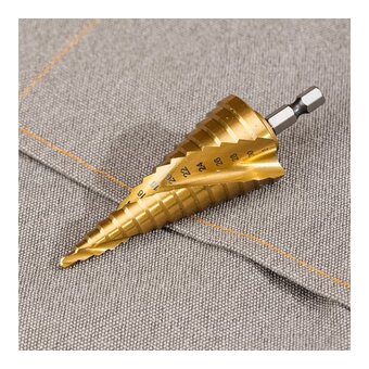  Сверло ступенчатое по металлу Deli DH-JTZ032-E2 4-32мм, HSS M2, спиральная канавка, шестигранный хвостовик 