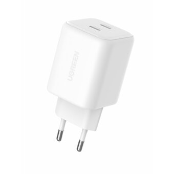 Сетевое зарядное устройство UGREEN X526 (65154) 45W Dual USB-C GaN Fast Charger EU белый 
