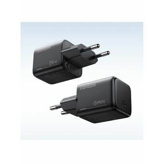  Сетевое зарядное устройство UGREEN X517 (65736) 25W USB-C GaN Fast Charger EU черный 