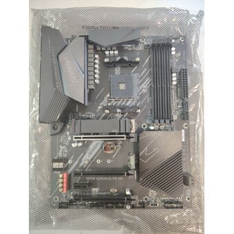  УЦ Материнская плата GIGABYTE B550 AORUS Elite V2 (плохая упаковка, следы установки, замена SMD микросхемы) 