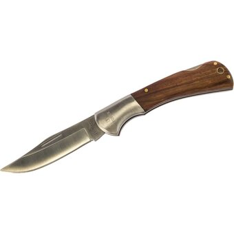 Нож универсальный TOPEX 98Z007 лезвие 80мм, складной, нержавеющее лезвие и корпус, фиксация лезвия, деревянные накладки   Нож универсальный TOPEX 98Z007 лезвие 80мм, складной, нержавеющее лезвие и корпус, фиксация лезвия, деревянные накладки