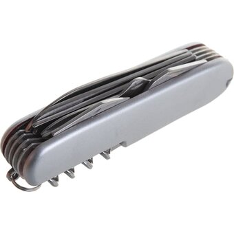  Нож перочинный TOPEX 98Z116 11 лезвий, стальные накладки, нержавеющая сталь, нержавеющее лезвия 