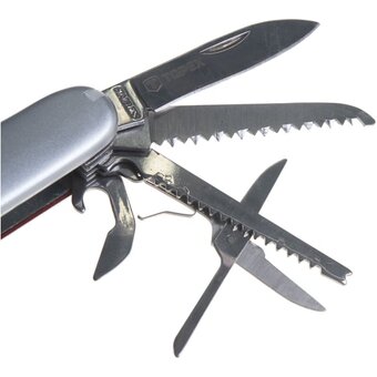  Нож перочинный TOPEX 98Z116 11 лезвий, стальные накладки, нержавеющая сталь, нержавеющее лезвия 