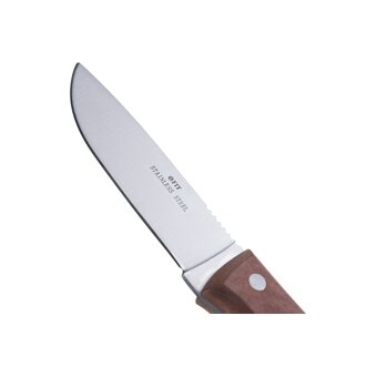 Нож туриста FIT IT 10730 нерж.сталь, деревянная ручка, лезвие 105мм   Нож туриста FIT IT 10730 нерж.сталь, деревянная ручка, лезвие 105мм