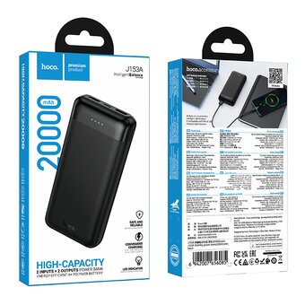  Аккумулятор внешний резервный HOCO J153A Stability 20000mAh черный 