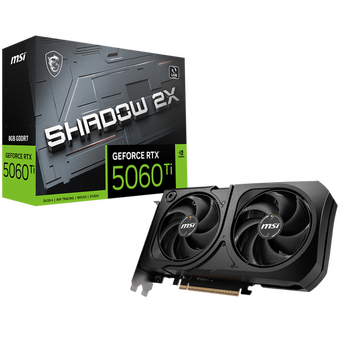  Видеокарта MSI RTX5060Ti Shadow 2X Plus 8GB (RTX 5060 Ti 8G Shadow 2X Plus) GDDR7 128bit 3xDP HDMI 2Fan RTL 