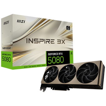 Видеокарта MSI RTX5080 Inspire 3X 16GB (RTX 5080 16G Inspire 3X) GDDR7 256bit 3xDP HDMI 3Fan RTL   Видеокарта MSI RTX5080 Inspire 3X 16GB (RTX 5080 16G Inspire 3X) GDDR7 256bit 3xDP HDMI 3Fan RTL