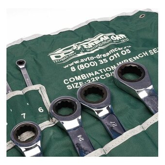  Набор ключей накидных Dreamcar DC-000-0694148 зеленый 22шт 