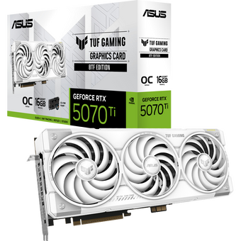  Видеокарта ASUS NVIDIA GeForce RTX 5070 Ti (Tuf-RTX5070TI-O16G-BTF-White) (90YV0N60-M0NA00) 