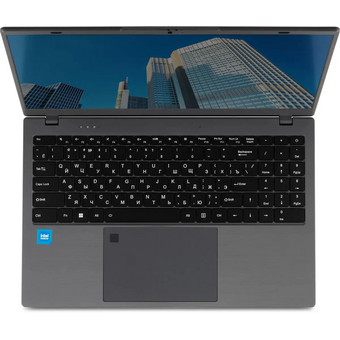  Ноутбук AZERTY Novel AZ-1514 (120-0710) 15.6", IPS, Intel Celeron N5095 2ГГц, 4 ядра, 16ГБ DDR4, 128ГБ SSD, Intel UHD Graphics, W11P, темно-серый 