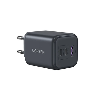  СЗУ UGREEN X527 (65156B) 45W 3-Port USB-A+2-USB-C GaN Fast Charger EU Gray 