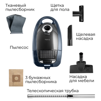  Пылесос Red Solution B350 серый/синий 