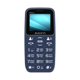  Мобильный телефон Maxvi B110ds blue 