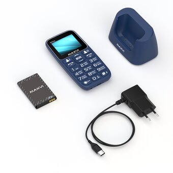  Мобильный телефон Maxvi B110ds blue 