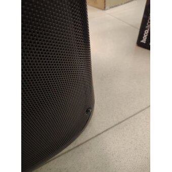  УЦ Портативная колонка HOCO BS53 Manhattan wireless dual mic outdoor черный (плохая упаковка, две малые вмятины снизу на сетке) 