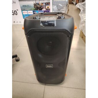  УЦ Портативная колонка HOCO BS53 Manhattan wireless dual mic outdoor черный (плохая упаковка, две малые вмятины снизу на сетке) 
