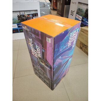  УЦ Портативная колонка HOCO BS53 Manhattan wireless dual mic outdoor черный (плохая упаковка, две малые вмятины снизу на сетке) 