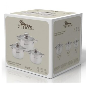  Набор посуды ZEIDAN Z-50672 6 предметов 