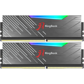  ОЗУ Kingbank K5.01.FLM5FD9401 32GB (2x16Gb) 6400MHz Black DDR5 Heatsink RGB / KRRB series / Hynix M-die CL32 (32-39-39-80) 