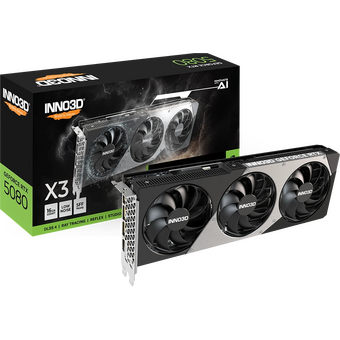  Видеокарта INNO3D RTX 5080 X3 (N50803-16D7-176068N)//RTX5080, HDMI, DP*3, 16G,D7 