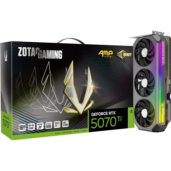 Видеокарта Zotac Nvidia GeForce RTX 5070TI AMP Extreme Infinity 16ГБ (zt-b50710b-10p), GDDR7, Ret   Видеокарта Zotac Nvidia GeForce RTX 5070TI AMP Extreme Infinity 16ГБ (zt-b50710b-10p), GDDR7, Ret