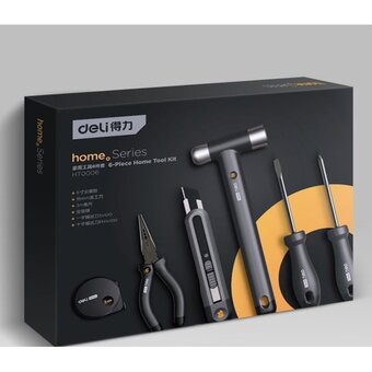  Набор инструментов Deli Home Series Black HT0006 6 предметов 