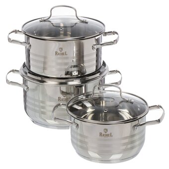  Набор кастрюль Rashel R-234т 6 предметов 