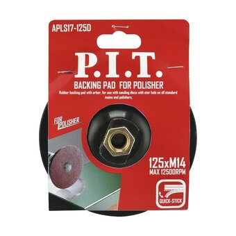  Тарелка опорная для полировальной машины P.I.T. APLS17-125D 125мм М14х2,0мм ABS 