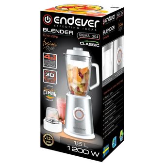  Блендер ENDEVER Sigma-204 стальной/белый 