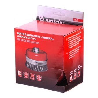  Щетка дисковая по металлу Matrix 74674 d-125мм d(посад.)-14мм (угловые шлифмашины) 