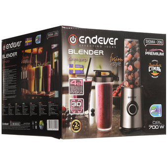  Блендер ENDEVER Sigma-206 стальной/черный 