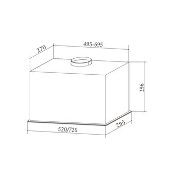  Кухонная вытяжка встраиваемая, MILLEN MBKHG 601 BL, черный 