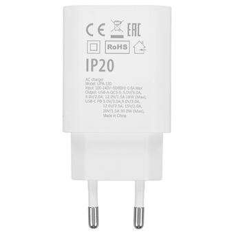  Сетевое ЗУ Defender UPA-130 (83674) белый 