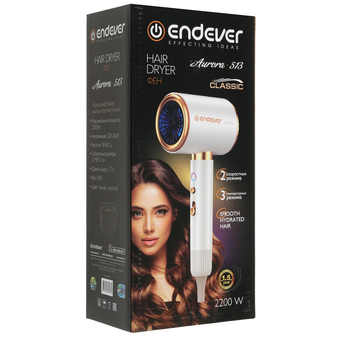  Фен Endever Aurora-513 белый/золотой 