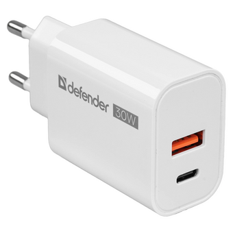  Сетевое ЗУ Defender UPA-130 (83674) белый 