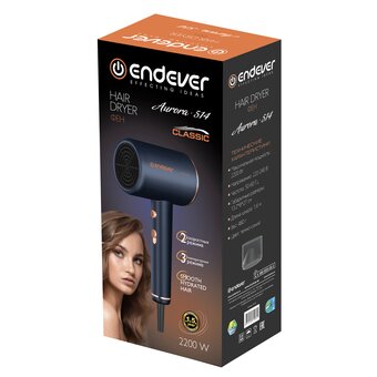 Фен Endever Aurora-514 синий   Фен Endever Aurora-514 синий