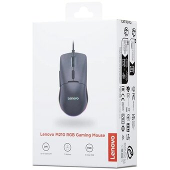  Мышь Lenovo M210 (GY51M74265) RGB Gaming черный 
