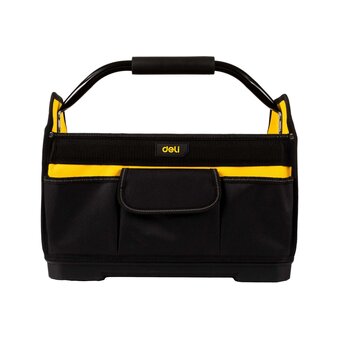  Сумка для инструментов каркасная с жестким пластиковым дном Deli DL586111 7 карманов, без плечевого ремня, ткань Оксфорд 600D 