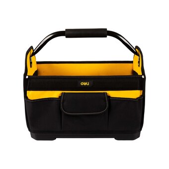  Сумка для инструментов каркасная с жестким пластиковым дном Deli DL586111 7 карманов, без плечевого ремня, ткань Оксфорд 600D 