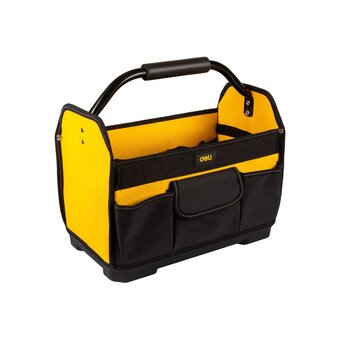  Сумка для инструментов каркасная с жестким пластиковым дном Deli DL586111 7 карманов, без плечевого ремня, ткань Оксфорд 600D 