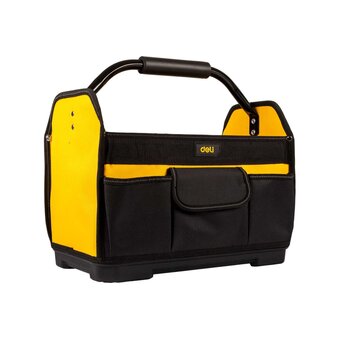  Сумка для инструментов каркасная с жестким пластиковым дном Deli DL586111 7 карманов, без плечевого ремня, ткань Оксфорд 600D 