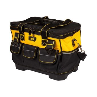 Сумка для инструментов каркасная с жестким пластиковым дном Deli DL586112 14 карманов, плечевой ремень, ткань Оксфорд 600D 