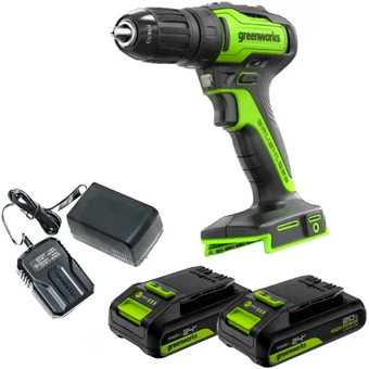  Дрель-шуруповерт Greenworks GD24DD35 (3704007CUC) с АКБ и ЗУ 