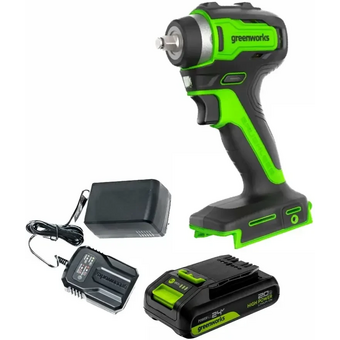  Гайковерт Greenworks G24IW200 (3803607CUA) с АКБ и ЗУ 