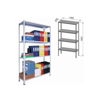 Стеллаж ПРАКТИК MS 185/100x40/4 (S24199154402)   Стеллаж ПРАКТИК MS 185/100x40/4 (S24199154402)