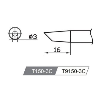  Жало со встроенным нагревателем Atten T150-3C 