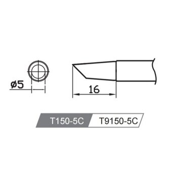  Жало со встроенным нагревателем Atten T150-5C 