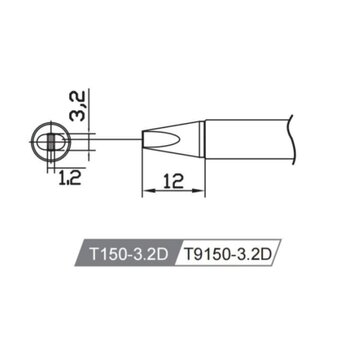  Жало со встроенным нагревателем Atten T150-3.2D 