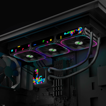  СВО XASTRA LZ360 ARGB BK Intel LGA1851/1700/1200/115X/AM5/AM4 3x120mm ARGB Dot-matrix fan and PUMP,14 port ARGB Controller 